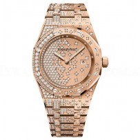 AAA Replica Audemars Piguet Royal Oak Quartz Pink Gold Watch 67654OR.ZZ.1264OR.01
