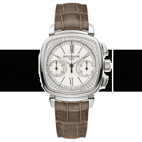 AAA Replica Patek Philippe Chronograph White Gold Silver Watch 7071G-001
