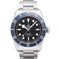 AAA Replica Tudor Heritage Black Bay Black Dial Steel Strap Mens Watch 79220B-2