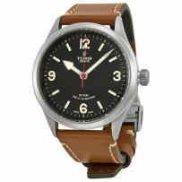 AAA Replica Tudor Heritage Ranger Black Dial Brown Leather Mens Watch Watch 79910-BKASBRLS