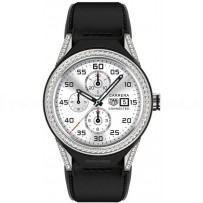 AAA Replica Tag Heuer Connected Modular 45mm Black Calfskin Strap Diamond Bezel Watch SBF8A8011.62FT6079