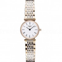 Longines La Grande Classique Two Tone Band White Dial Diamond Bezel Femme  622104