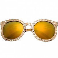 Karen Walker Fantastique Mirror Gold Yellow Lens Sunglasses 307763
