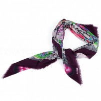 Valentino Flamingo Forest Deep Red Shawl 621873