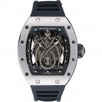 Richard Mille Tourbillion Spider RM 19-01 Silver Case Black Rubber Bracelet  1454256