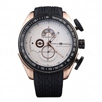 Porsche Regulator Power Reserve Rose Gold Case White Dial