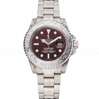 Swiss Rolex Submariner Skull Limited Edition Brown Dial White Case And Bracelet 1454092