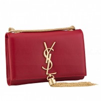 Saint Laurent Cassandre Tassel Red Shoulder Bag
