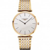 Swiss Longines Grande Classique White Dial Gold Case Two Tone Bracelet