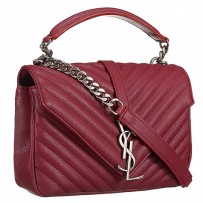 Saint Laurent College Monogram Medium Bag Burgundy 18926839