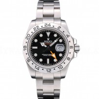 Rolex Swiss Explorer Stainless Steel Bezel Black Dial Watch