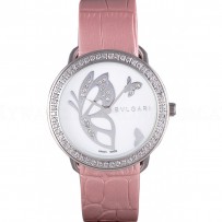 Bvlgari ZERO1 Butterfly Motif Light Pink Leather Band  621584