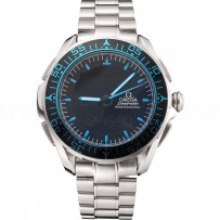 Omega Speedmaster Skywalker X-33 Black Dial Blue On Black Bezel Stainless Steel Case And Bracelet