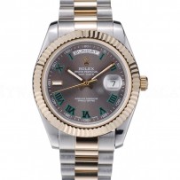 Rolex DayDate Grey Dial Dual Colored Stainless Steel Strap 41981