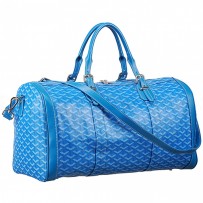 Goyard Croisiere Travel Light Blue Leather Trim Bag 18927361