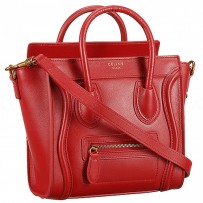 Celine Nano Luggage Red