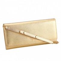Prada Continental Wallet with Strap Gold