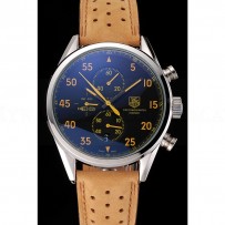 Tag Heuer Carrera SpaceX Silver Bezel with Black Dial and Light Brown Leather Strap tag264  621535