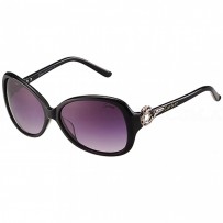 Cartier Silver Finish Panthere Black Frame Sunglasses 308264