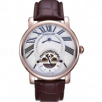 Cartier Rotonde Flying Tourbillon White Dial 621940