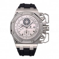 Swiss Audemars Piguet Royal Oak Offshore Survivor White Dial Stainless Steel Case Black Rubber Strap  622859