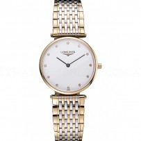Longines La Grande Classique Two Tone Band White Dial Diamond Markers Homme  622101