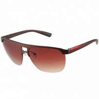 Prada Sporty Square Brown Frame Linea Rossa Logo Sunglasses 308310