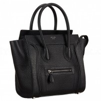 Celine Luggage Micro Black Silver Hardware 18926756