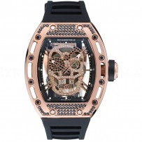 Richard Mille Tourbillon Skull RM 052 Rose Gold Case Black Rubber Bracelet  1454252