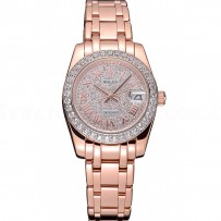 Rolex Datejust Diamond Dial And Bezel Pink Gold Case And Bracelet  622836