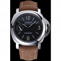 Panerai Luminor Marina Stainless Steel Bezel Khaki Leather Bracelet  622311