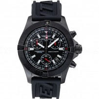 Breitling Avenger Seawolf Ion Plated Steinless Steel Case Black Dial Rubber Bracelet 622240