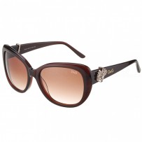Dolce and Gabbana Brown With Silver Roses Sunglasses  308026