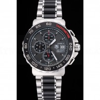 Tag Heuer Formula 1 Calibre 16 Chronograph Black Dial Two Tone Stainless Steel Band   622413