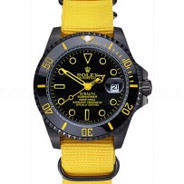 Rolex Stealth Submariner Yellow Nylon Strap 622012
