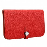 Hermes Dogon Wallet Red  18926640