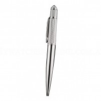 Cartier Silver Patterned Upper Body Silver Ballpoint Pen  622767