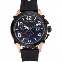 Porsche Design Indicator Black Dial Gold Case Black Rubber Strap