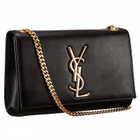 Saint Laurent Medium Monogram Satchel Black