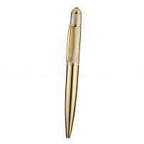 Cartier Gold Patterned Upper Body Gold Ballpoint Pen  622766