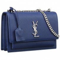 Saint Laurent Sunset Blue Leather Medium  Bag 18927393