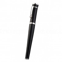 MontBlanc Silver Trimmed Black Ballpoint Pen With  MB Engraved Cap