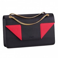 YSL Betty Medium Chain Shoulder Red Black