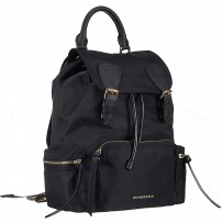 Burberry Large Backpack Black Nylon Black Leather Trim 18927036