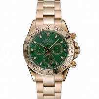 Rolex Cosmograph Daytona Green Dial Gold Case And Bracelet  1454244
