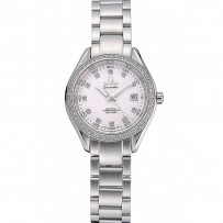 Omega Seamaster Aqua Terra White Dial Diamond Case Stainless Steel Bracelet  622448