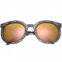Karen Walker Fantastique Mirror Black Orange Lens Sunglasses 307759