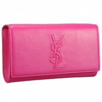 Saint Laurent Belle De Jour Clutch Fuchsia 608313