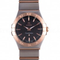 Omega Constellation Rose Gold Bezel Two Tone Band som100  621480