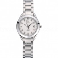 Omega Seamaster Aqua Terra White Dial Diamond Numerals Stainless Steel Bracelet  622444